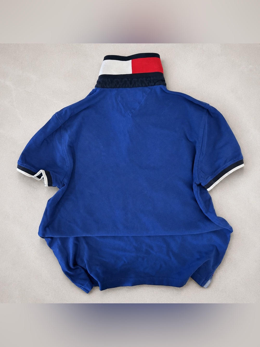 Vintage preppy Tommy Hilfiger polo retro prep shirt in royal blue, men’s size M